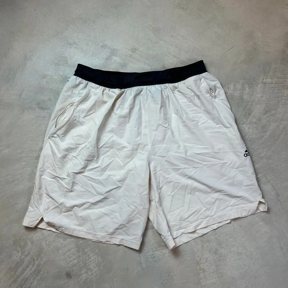 Adidas Men's White and Cream Shorts